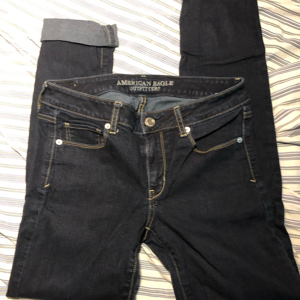 American Eagle Outfitters Women's Black Skinny Jeans 8